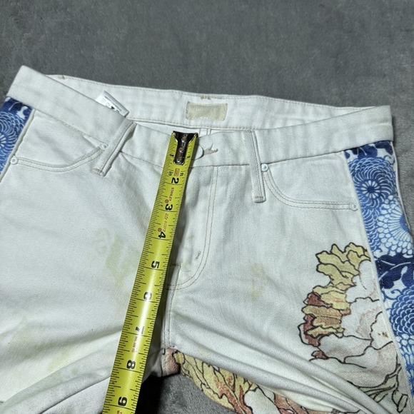 Mother Denim Colorblock Looker‎ in The Scent of Sake Size 26 RARE - Picture 12 of 14